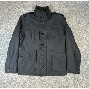 Marc New York Andrew Marc Black Button Down Chore Jacket  Mens Size S